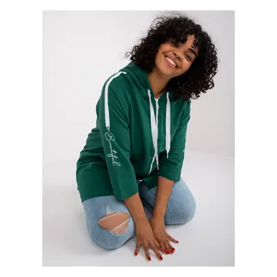 Dark green plus size sweatshirt with Miley print