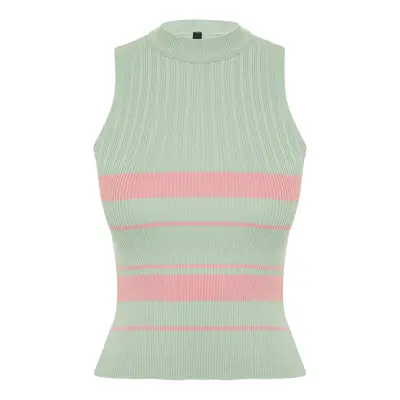 Trendyol Mint Crew Neck Knitted Thin Blouse