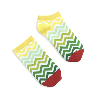 Banana Socks Unisex's Socks Short Green Stripes