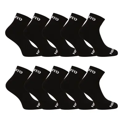 10PACK socks Nedeto ankle black