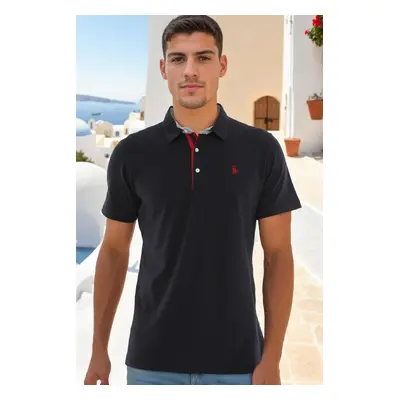 T8582 DEWBERRY MEN'S T-SHIRT-DARK NAVY BLUE