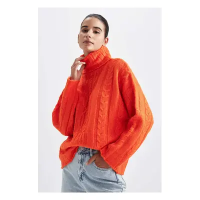 DEFACTO Oversize Fit Turtleneck Pullover