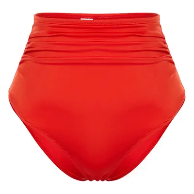 Trendyol Red Smooth High Waist Hipster Bikini Bottom