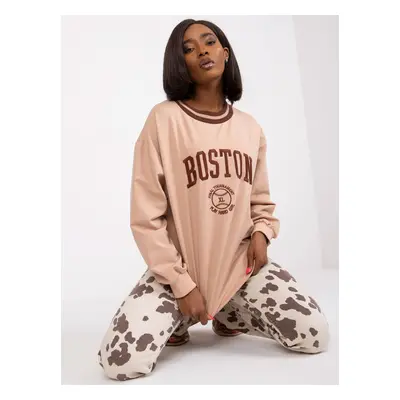 Beige cotton sweatshirt