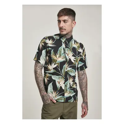 Blossoms Resort Shirt Black/Floral