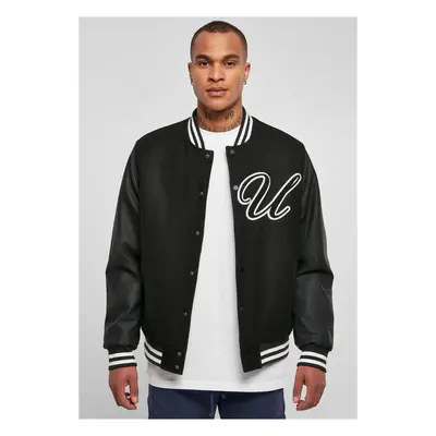 Large U College Jacket Black