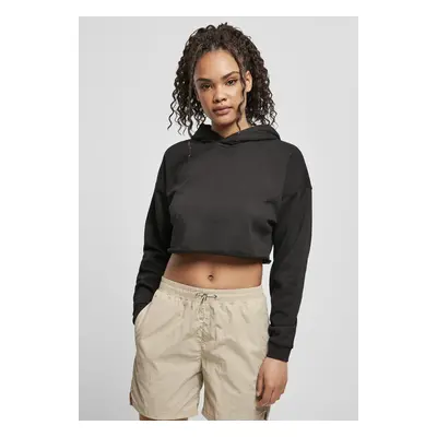 Women's Oversized Cropped Hoody Black