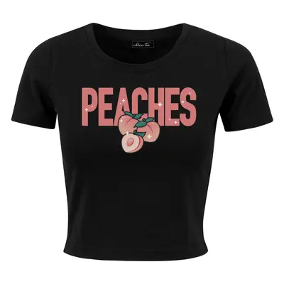 Peaches Cropped Tee Black