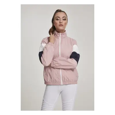 Women's Tri-Color Crinkle Track Jacket darkrose/nvy/wht