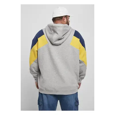 Oversize 3-Tone Hoody Grey/Honey/Navy Blue