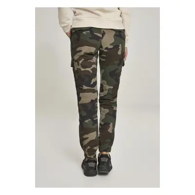 Women's camo cargo pants high waist woodcamo