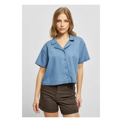 Women's Light Denim Resort Skyblue Shirt Washed