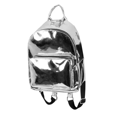 Midi Metallic Backpack Silver