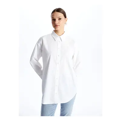 LC Waikiki Women's Plain Long Sleeve Poplin Shirt Tunic