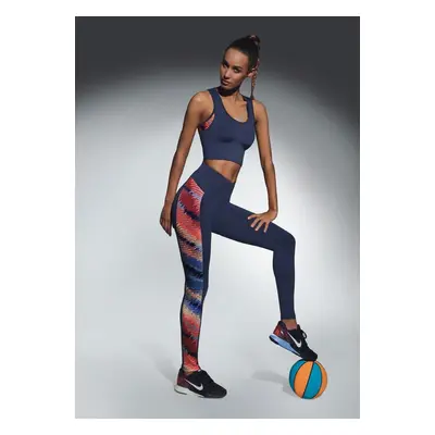 Bas Bleu RAINBOW sports leggings with colorful stripes and stitching