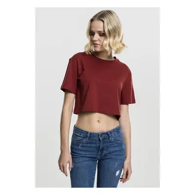 Women's short oversized t-shirt rusty