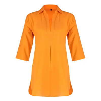 Trendyol Orange Mini Woven 100% Cotton Beach Dress