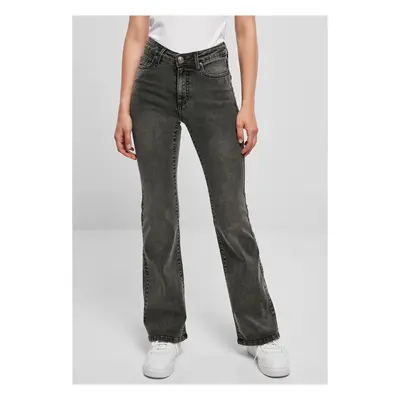 Women's High Waisted Denim Pants - Black