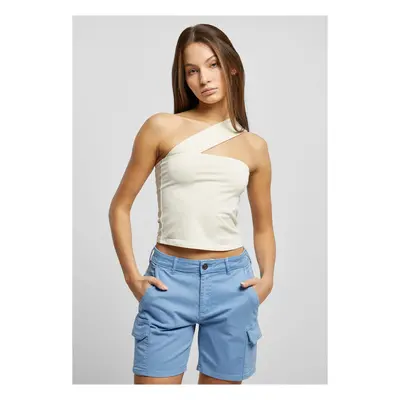 Women's top with one strap whitesand