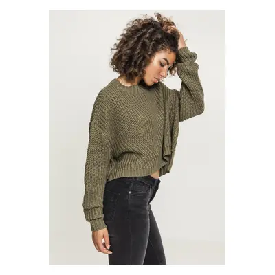 Women's wide oversize sweater olive