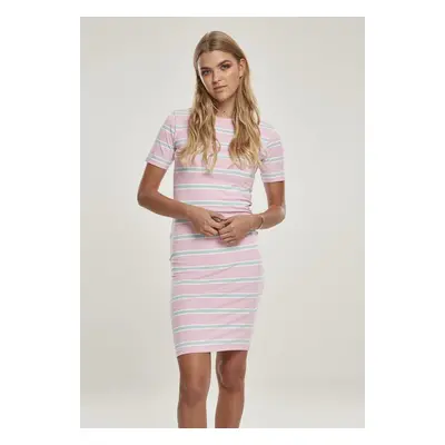 Women's Stretch Stripe Dress Pink/Ocean Blue