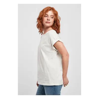 Women's T-shirt with extended shoulder light grey