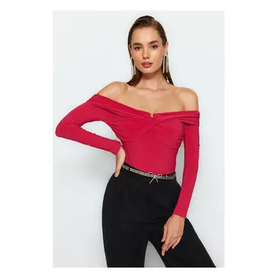 Trendyol Limited Edition Fuchsia Snap Knitted Bodysuit