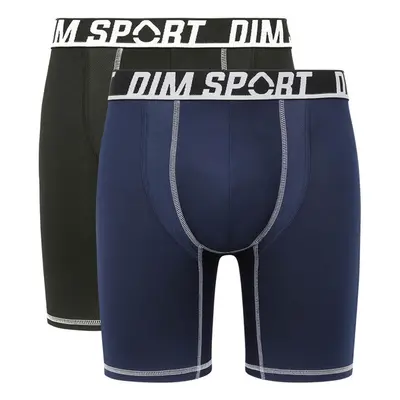 DIM SPORT LONG BOXER 2x - Men's sports boxers pcs - black - blue