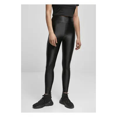 Women's Shiny Metal Highwaist Leggings Black