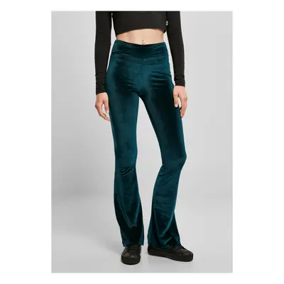 Women's high-waisted Velvet Boot leggings in teal