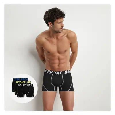 DIM SPORT COTTON STRETCH BOXER 3x - Men's sports boxer briefs pcs - black