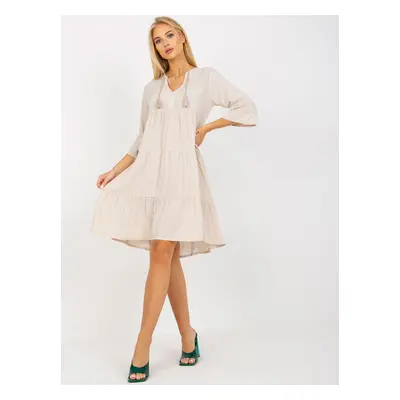 Dress-D73761M30214A1EN-light beige