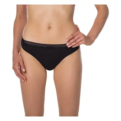 Bellinda FANCY COTTON MINISLIP - Women's panties with lace trim - black