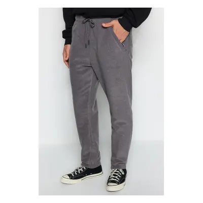 Trendyol Smoked Regular/Normal Cut Elastic Leg Jogger Anti-pilling Fleece Sweatpants