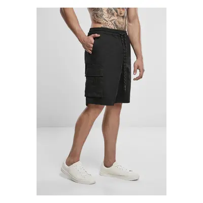 Drawstring Cargo Shorts Black