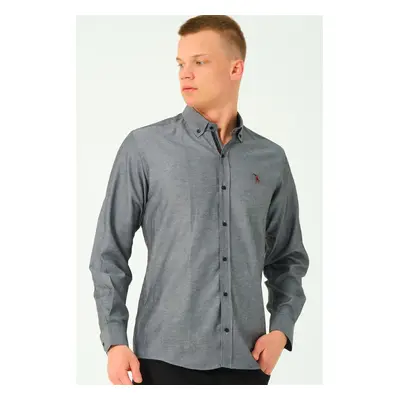 G674 DEWBERRY MEN'S SHIRT-SMOKED-2