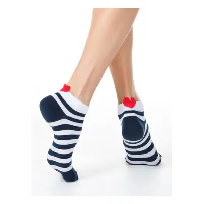 Conte Woman's Socks White-Navy