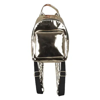 Mini Metallic Backpack Gold