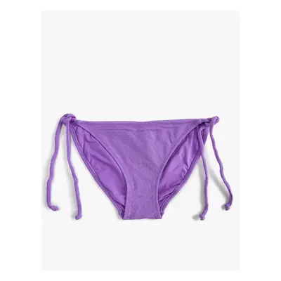 Koton Brazilian Bikini Bottoms Basic Textured Tie Down the Sides.