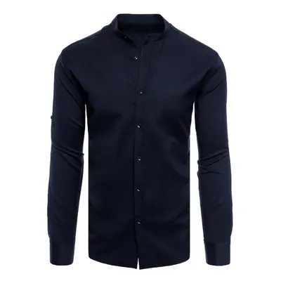 Men's Plain Navy Blue Dstreet Shirt