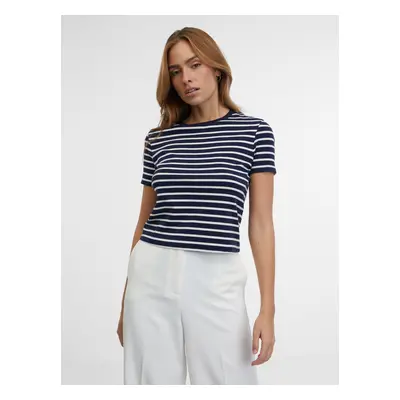 Orsay Dark Blue Women Striped T-shirt - Women