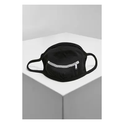 Zip Smile Face Mask Black