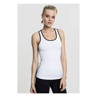 Women's sports top wht/blk