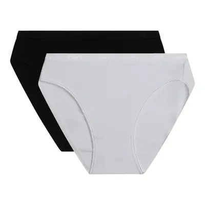 DIM COTTON BIO MINISLIP 2x - Women's cotton panties pcs - black - white