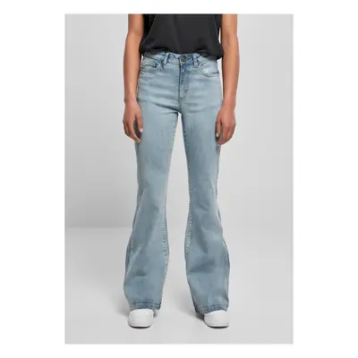 Women's High Waisted Denim Pants - Light Blue