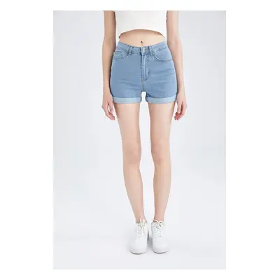 DEFACTO Regular Waist Folded Jean Shorts