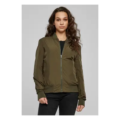 Women's Light Bomber Jacket - Dark Olive