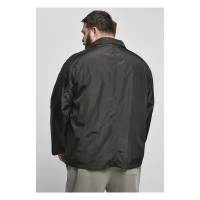 Nylon crepe jacket with double pocket black