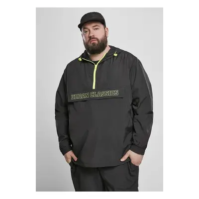 Contrasting tug-of-war jacket black/electric lime