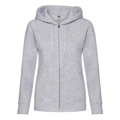 Gray hoodie zipped Fruit Of The Loom